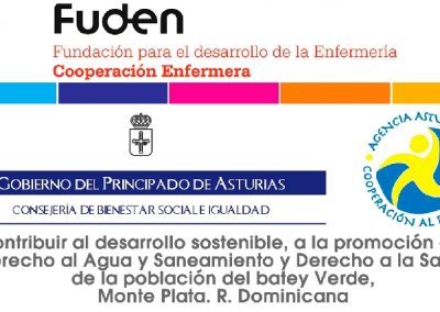 Contribuir al desarrollo sostenible, a la promoción del Derecho al Agua y Saneamiento y Derecho a la Salud de la población del batey Verde, Monte Plata. R. Dominicana