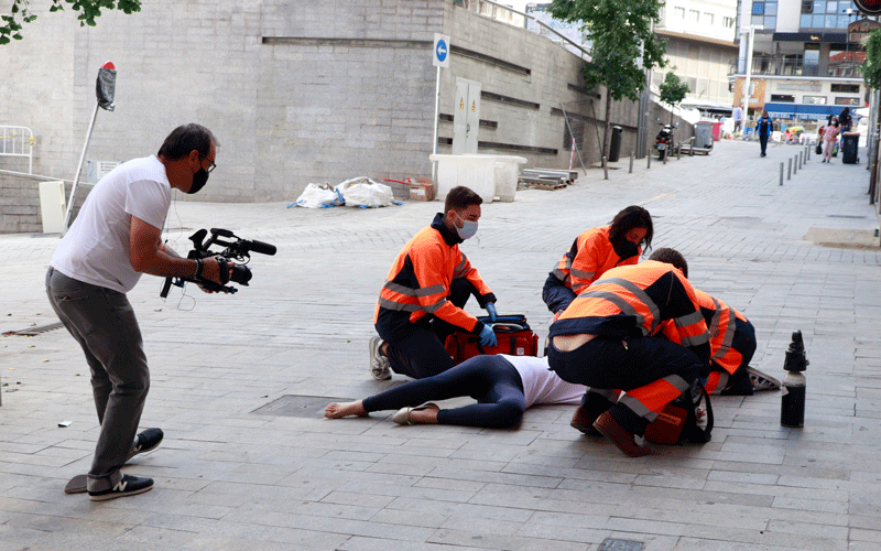 Recibimos la visita de Telemadrid en el Centro de Simulación Clínica