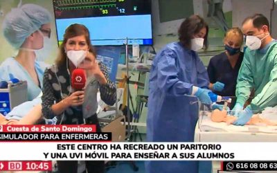 ¿Reciclaje en enfermería? Se lo contamos a Buenos Días Madrid en su visita al Centro de Simulación Clínica